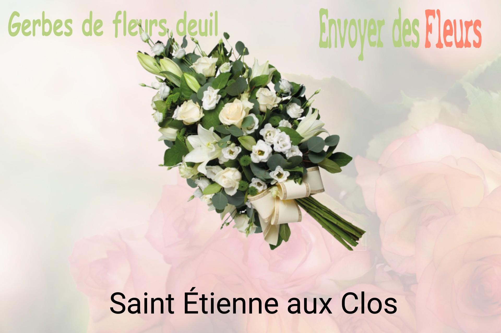 Gerbe de fleurs de deuil livrée à Saint-Étienne-aux-Clos